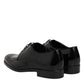Black Leather Lace Up Men Derby Formal Shoes
