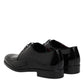 Black Leather Lace Up Men Derby Formal Shoes