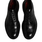 Black Leather Lace Up Men Derby Formal Shoes