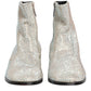 White Strass DG Logo Heels Ankle Boots Shoes