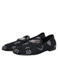 Blue Logo Cotton Loafers Formal Dress Shoes