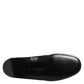 Blue Logo Cotton Loafers Formal Dress Shoes