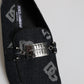Blue Logo Cotton Loafers Formal Dress Shoes