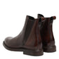 Brown Chelsea Leather Mid Calf Boots Shoes