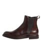 Brown Chelsea Leather Mid Calf Boots Shoes
