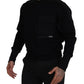 Black Cotton Crewneck Sweatshirt Sweater