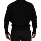 Black Cotton Crewneck Sweatshirt Sweater