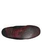 Black Leather Slip On Men Flat Loafers Shoes