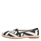 Black White Stripes Flat Espadrille Shoes
