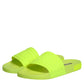 Green Rubber Slides Sandals Beachwear Shoes