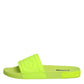 Green Rubber Slides Sandals Beachwear Shoes