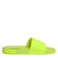 Green Rubber Slides Sandals Beachwear Shoes