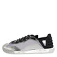 Silver Black Nylon NS1 Low Top Men Sneakers Shoes
