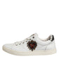 White Silver Sacred Heart Men Sneakers Shoes