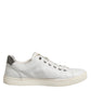 White Silver Sacred Heart Men Sneakers Shoes