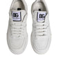 White Miami Leather Low Top Sneakers Shoes