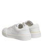 White Miami Leather Low Top Sneakers Shoes