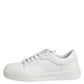 White Miami Leather Low Top Sneakers Shoes