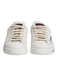 White Red Leather Logo Low Top Sneakers Shoes
