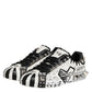 Black White Studded Low Top Sneakers Shoes
