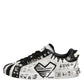 Black White Studded Low Top Sneakers Shoes