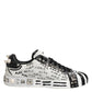 Black White Studded Low Top Sneakers Shoes