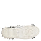 Black White Studded Low Top Sneakers Shoes