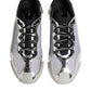 Silver Black Nylon NS1 Low Top Sneakers Shoes