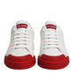 White Leather DG Logo Low Top Sneakers Shoes