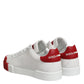 White Leather DG Logo Low Top Sneakers Shoes
