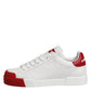 White Leather DG Logo Low Top Sneakers Shoes