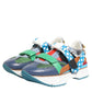 Multicolor Leather Low Top Sneakers Shoes