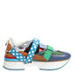 Multicolor Leather Low Top Sneakers Shoes