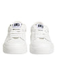 White Miami Leather Low Top Sneakers Shoes