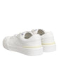 White Miami Leather Low Top Sneakers Shoes