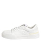 White Miami Leather Low Top Sneakers Shoes