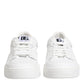 White Miami Leather Low Top Sneakers Shoes