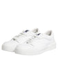 White Miami Leather Low Top Sneakers Shoes
