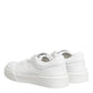 White Miami Leather Low Top Sneakers Shoes