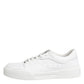 White Miami Leather Low Top Sneakers Shoes