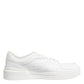 White Miami Leather Low Top Sneakers Shoes