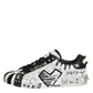 Black White Studded Low Top Sneakers Shoes
