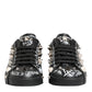 Black Portofino Stud Embellished Sneakers Shoes
