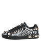 Black Portofino Stud Embellished Sneakers Shoes