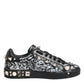 Black Portofino Stud Embellished Sneakers Shoes