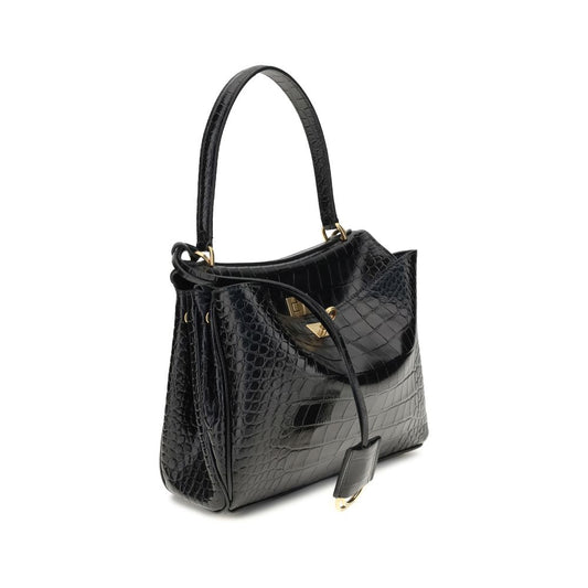 Rodeo Shoulder Bag in crocodile-print leather
