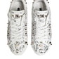 White Portofino Stud Embellished Men Sneakers Shoes