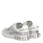 White Portofino Stud Embellished Men Sneakers Shoes