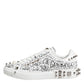 White Portofino Stud Embellished Men Sneakers Shoes