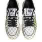 White Logo Print Low Top Men Sneakers Shoes